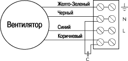 Вентилятор "Ostberg" LPKB схема подключения